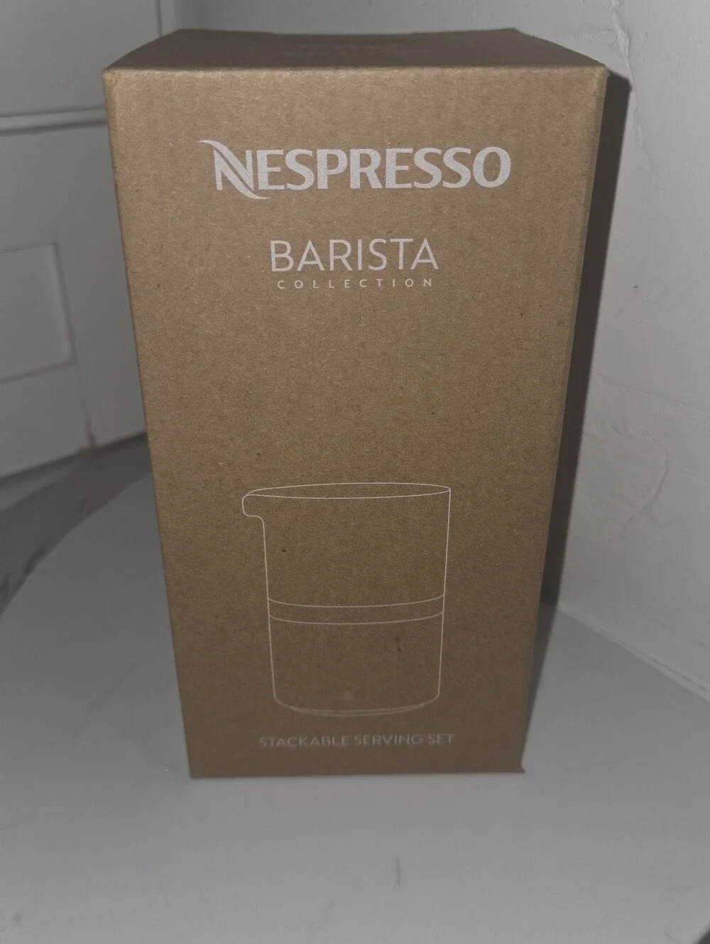 NEW Nespresso Stackable Serving Set Cream & Sugar in Box Barista Collection